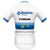 Set Fietsshirt + Korte Koersbroek 2022 Baloise-Trek Lions Europees Kampioenschap Blauw Wit